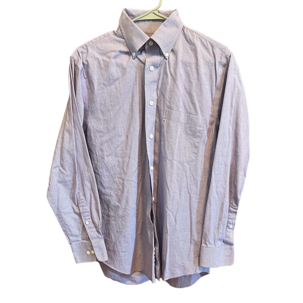 Croft and Barrow Purple Dress Shirt Mens 15 1/2 32/33